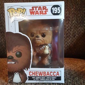 Star Wars Chewbacca With Porg Funko Pop New In Box